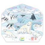 Djeco - Formadobozos puzzle - Sarkvidéki állatok - 54 db-os - Polar softness