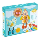 Djeco: Design by - Képalkotás pöttyök és pomponok - Az égben - Dots and Pompoms – In the Sky - DJ00964