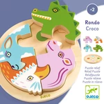 Formaillesztő, formaberakó, fa puzzle - Kroko körjátéka - Rondo Croco