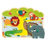 Djeco fogantyús puzzle hangokkal - Afrika állatai - fajáték