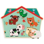 Djeco fogantyús puzzle - farm állatai - DJ01107