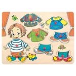 Fa öltöztetős játék - fogantyús puzzle - kisfiú -