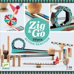 Djeco Zig &amp; Go  fa építőjáték - logikai fajáték - Gurulás és borulás DJ5640