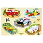 Woody fogantyús puzzle hagnokkal - Járművek