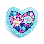 Gyöngyfűző készlet - türkisz szivecske