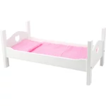 Játék babaágy ágyneművel  fehér 