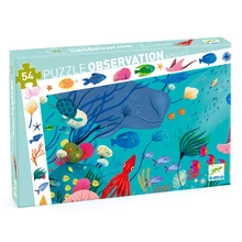 Djeco böngészős puzzle/kirakó - Vizi világ - Aquatic - 56 darabos