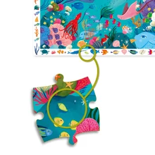 Djeco böngészős puzzle/kirakó - Vizi világ - Aquatic - 56 darabos