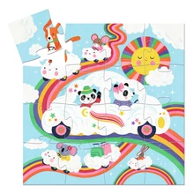 Djeco Formadobozos puzzle - Felhő autó, 16 db-os - Cloud car