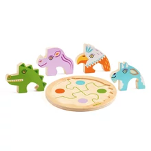 Formaillesztő, formaberakó, fa puzzle - Kroko körjátéka - Rondo Croco