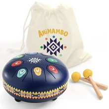 Djeco: Animambo Játékhangszer - Rezgőnyelves acél dob - Metal drum - 6035