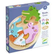 Formaillesztő, formaberakó, fa puzzle - Kroko körjátéka - Rondo Croco