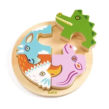 Formaillesztő, formaberakó, fa puzzle - Kroko körjátéka - Rondo Croco