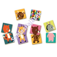 memória és puzzle játék - állatos - Djeco