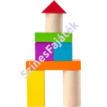 Fa építőkocka 100 darabos