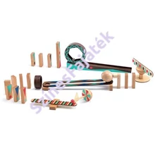 Djeco Zig &amp; Go  fa építőjáték - logikai fajáték - Gurulás és borulás DJ5640