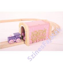 rózsaszín fa vonat alagút, fa vonat kiegészítő
