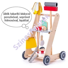 Játék takarító kiskocsi - fajáték