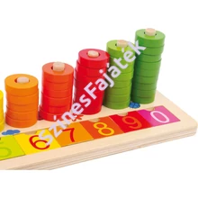 Abakusz - számoló játék - matematikai fejlesztő fa játék - montessori játék
