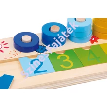Abakusz - számoló játék - matematikai fejlesztő fa játék - montessori játék