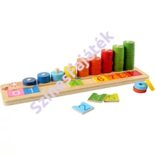 Abakusz - számoló játék - matematikai fejlesztő fa játék - montessori játék