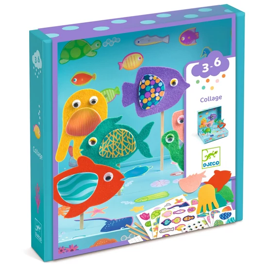 Kollázs műhely - Vidám akvárium - Collage craft, Happy Aquarium - DJ00053