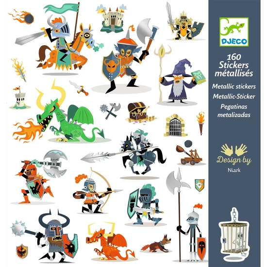 Djeco - Design by - Matricák - Harcos lovagok - Knights
