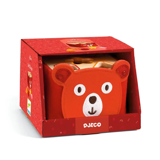 Djeco Minivilág - Formabedobó filc Mackó - SoftiShape - DJ06492
