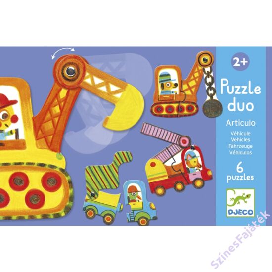 baba puzzle - párosító puzzle - munkagépek