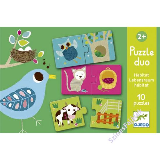 baba puzzle - párosító puzzle - Ki hol lakik?
