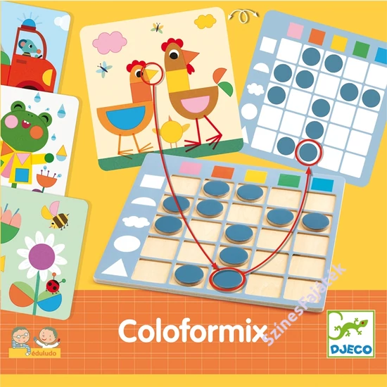 Színek és formák fejlesztő játék - Djeco - Coloformix