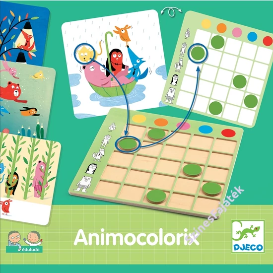 Állatos színkereső fejlesztő játék - Animo Colorix a Djeco-tól