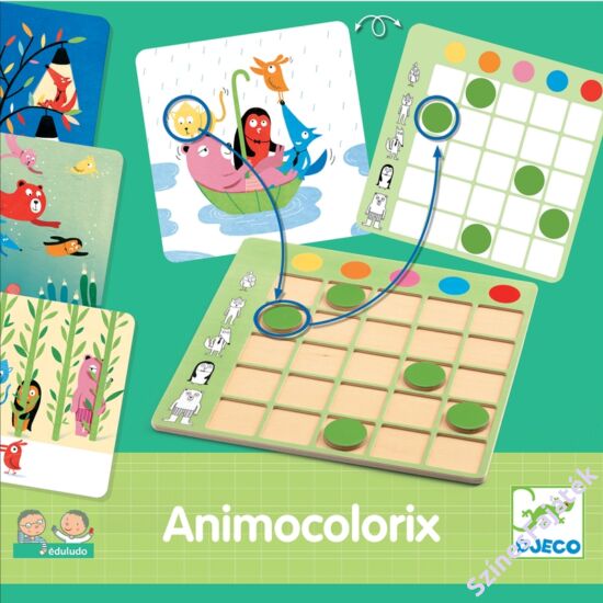 Állatos színkereső fejlesztő játék - Animo Colorix a Djeco-tól