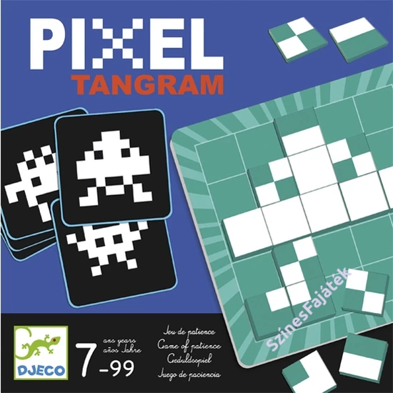 Djeco logaikai képkirakó játék - Pixi - Pixel Tangram