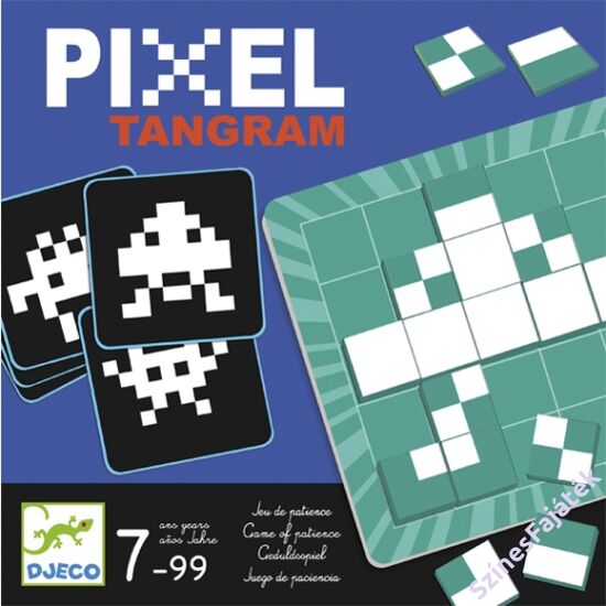 Djeco logaikai képkirakó játék - Pixi - Pixel Tangram