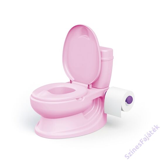 Dolu rózsaszín oktató bili WC hangokkal