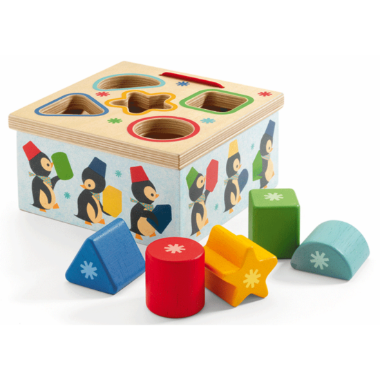 Montessori játék szín és formaválogató  - Pingvines