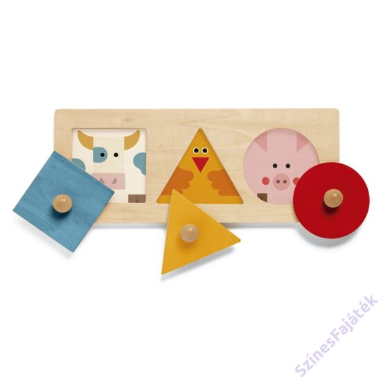 Montessori játék szín és formaválogató  - Alapformák