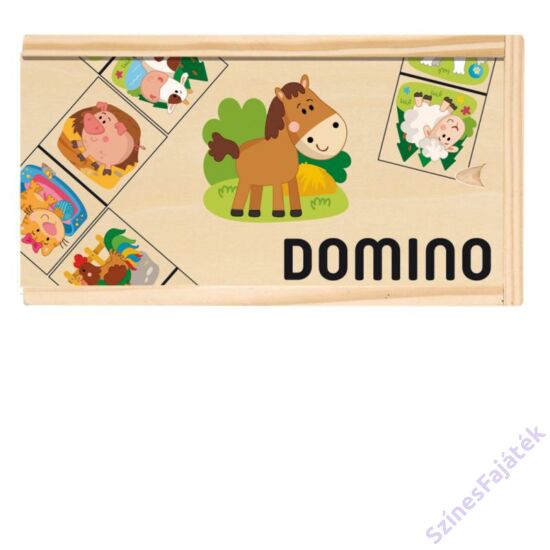 Állatos fa dominó játék