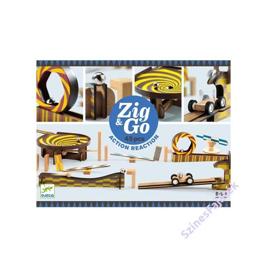 Djeco Zig &amp; Go kreatív, fa építőjáték - Indul az autó 