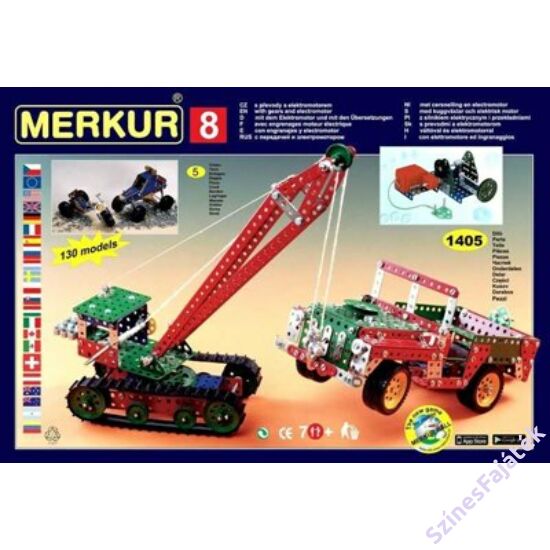 Fém építőjáték készlet - Nagy építőkészlet - Merkur8 - M3802