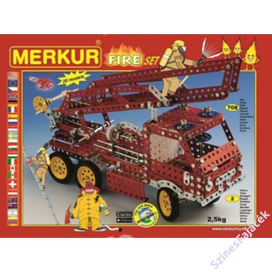 Fém építőjáték készlet - Tűzoltók - Merkur - M3314