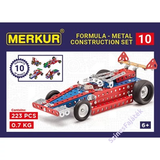 Fém építőjáték készlet - Versenyautók - Merkur010 - M1518