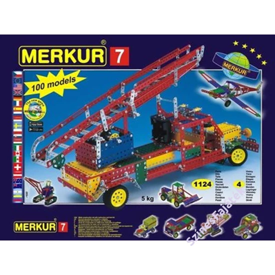 Fém építőjáték készlet - Versenyautók - Merkur7 - M3703