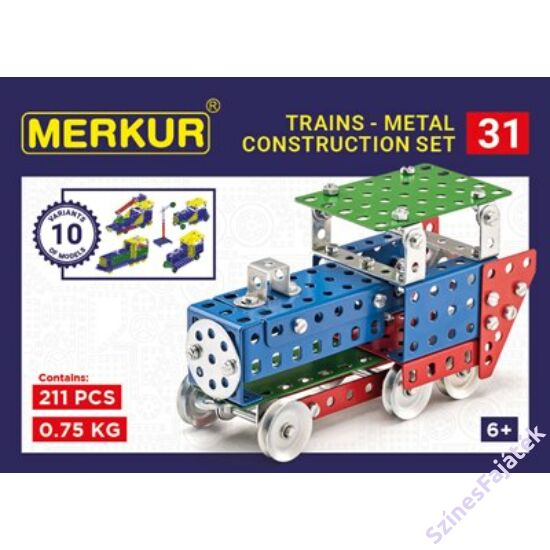 Fém építőjáték készlet - Vonatok - Merkur031 - M0313