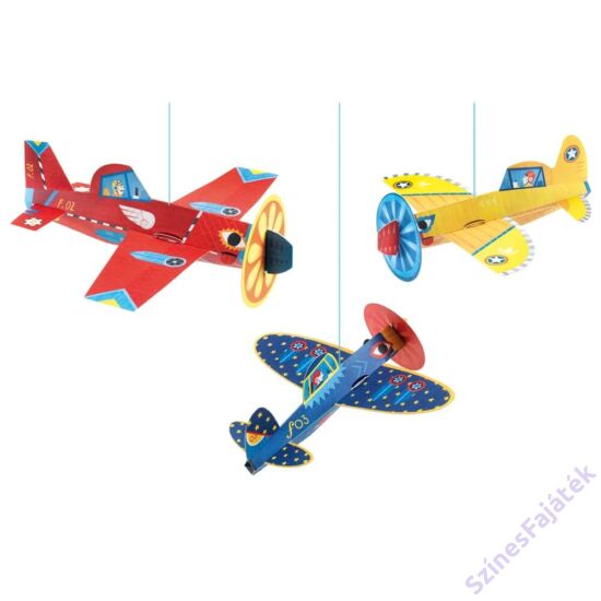 Djeco függődísz - gyerekszoba dekor - Repülőgépek 