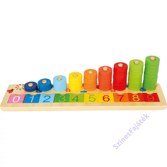 Abakusz - számoló játék - matematikai fejlesztő fa játék - montessori játék