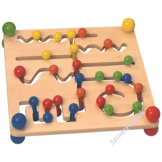 Woody montessori golyóvezető játék - írás előkészítő
