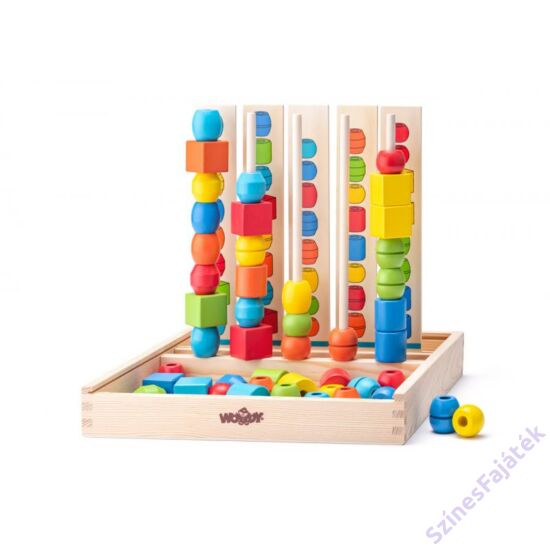 Montessori gyöngyválogató játék - logikai fajáték