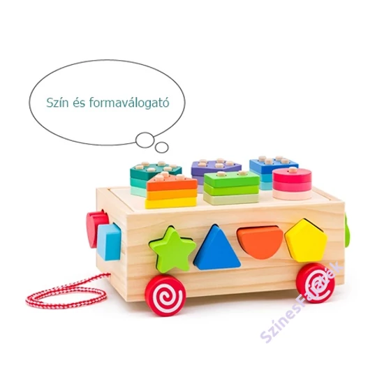 szín és formaválogató montessori játék 